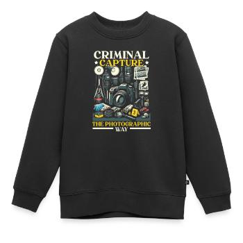 Photographe médico-légal Enquête sur les scènes de crime - Sweat Premium enfant bio - noir - Devant - AI Model Kid Female (0cm)