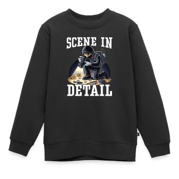 Photographe médico-légal Enquête sur les scènes de crime - Sweat Premium enfant bio - noir - Devant - AI Model Kid Female (0cm)