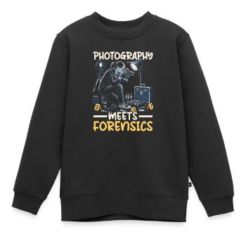 Photographe médico-légal Enquête sur les scènes de crime - Sweat Premium enfant bio - noir - Devant - AI Model Kid Female (0cm)
