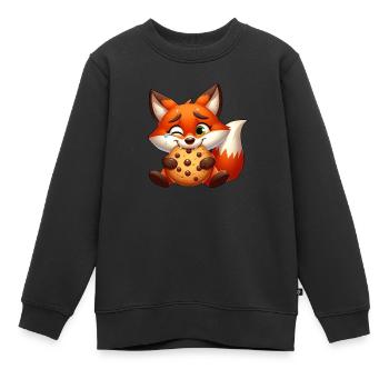 Rotfuchs Cookie Süßigkeit Nachtisch Keks - Kinder Premium Organic Sweatshirt - Schwarz - Vorne - AI Model Kid Female (0cm)