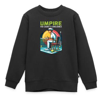 Tennis Schiedsrichter Schiedsrichter Sportspiel Offizieller Schiedsrichter - Kinder Premium Organic Sweatshirt - Schwarz - Vorne - AI Model Kid Female (0cm)