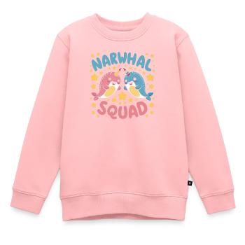 Amoureux du narval Licorne de l’animal marin Narval - Sweat Premium enfant bio - rose - Devant - AI Model Kid Female (0cm)