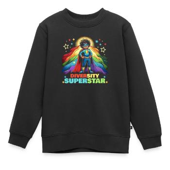 AuDHD Autisme TDAH Spectre autistique Neurodiversité - Sweat Premium enfant bio - noir - Devant - AI Model Kid Female (0cm)