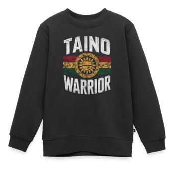 Taïno Indien Porto Rico Boricua Portoricain - Sweat Premium enfant bio - noir - Devant - AI Model Kid Female (0cm)