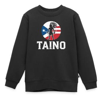 Taïno Indien Porto Rico Boricua Portoricain - Sweat Premium enfant bio - noir - Devant - AI Model Kid Female (0cm)