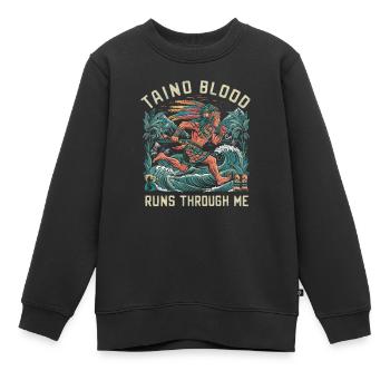 Taïno Indien Porto Rico Boricua Portoricain - Sweat Premium enfant bio - noir - Devant - AI Model Kid Female (0cm)