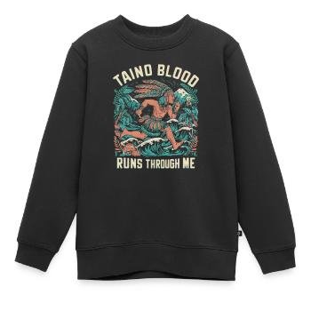 Taïno Indien Porto Rico Boricua Portoricain - Sweat Premium enfant bio - noir - Devant - AI Model Kid Female (0cm)