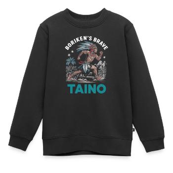 Taino-Indianer Puerto Rico Boricua Puerto-Ricaner - Kinder Premium Organic Sweatshirt - Schwarz - Vorne - AI Model Kid Female (0cm)