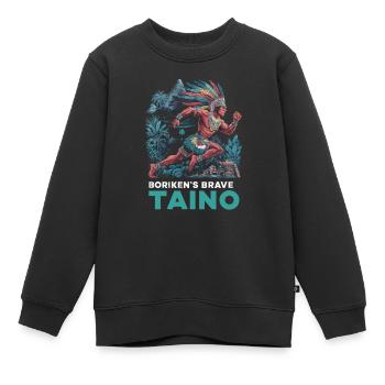 Taino-Indianer Puerto Rico Boricua Puerto-Ricaner - Kinder Premium Organic Sweatshirt - Schwarz - Vorne - AI Model Kid Female (0cm)