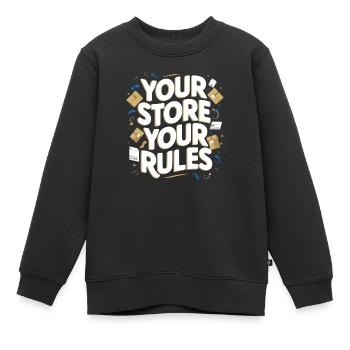 Entrepreneur en commerce électronique d’entreprise de dropshipping - Sweat Premium enfant bio - noir - Devant - AI Model Kid Female (0cm)