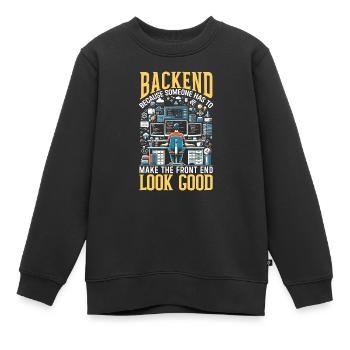 Backend-Entwickler Programmierung Softwareprogrammierer - Kinder Premium Organic Sweatshirt - Schwarz - Vorne - AI Model Kid Female (0cm)