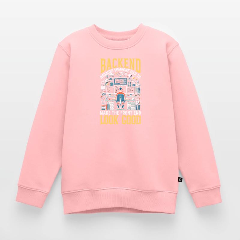 Backend Developer Programming Software Programmer Kids Premium Organic Sweatshirt