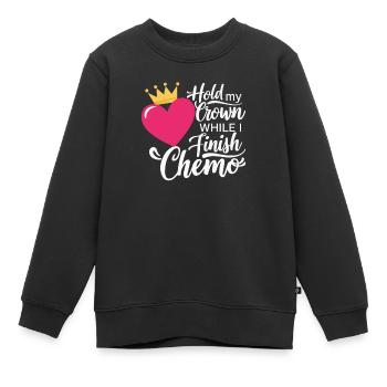 Brustkrebs-Bewusstseinsmonat Pink Ribbon Chemo - Kinder Premium Organic Sweatshirt - Schwarz - Vorne - AI Model Kid Female (0cm)