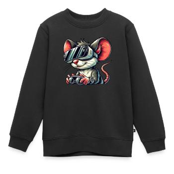 Science Fiction Maus Ratte Virtual Reality Gamer - Kinder Premium Organic Sweatshirt - Schwarz - Vorne - AI Model Kid Female (0cm)