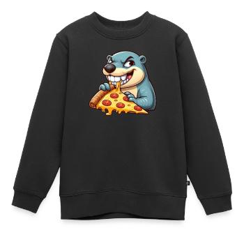 Süße Hyäne Schaukeln Spielplatz Cartoon - Kinder Premium Organic Sweatshirt - Schwarz - Vorne - AI Model Kid Female (0cm)