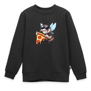 mignonne hyène se balançant terrain de jeu dessin animé - Sweat Premium enfant bio - noir - Devant - AI Model Kid Female (0cm)