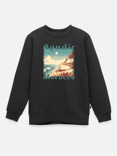 Agadir Maroc Mers du Sud Méditerranée Vacances Afrique du Nord - Sweat Premium enfant bio - noir