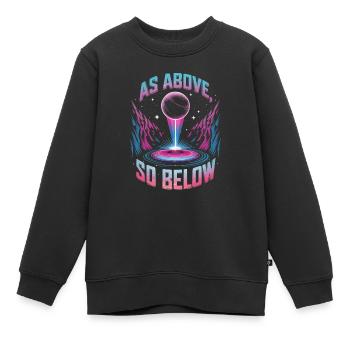 Énergie Cosmique Énergie Vitale Force Universelle - Sweat Premium enfant bio - noir - Devant - AI Model Kid Female (0cm)