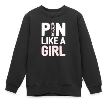 Filles Lutte Lutte Grappling Lutteuse Fille - Sweat Premium enfant bio - noir - Devant - AI Model Kid Female (0cm)