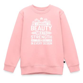 Emploi d’ingénieur en structure Ingénierie des structures - Sweat Premium enfant bio - rose - Devant - AI Model Kid Female (0cm)
