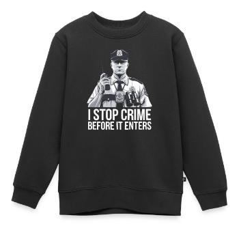 Emplois d’agent des douanes et de la protection des frontières dans les aéroports - Sweat Premium enfant bio - noir - Devant - AI Model Kid Female (0cm)