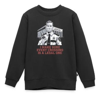 Emplois d’agent des douanes et de la protection des frontières dans les aéroports - Sweat Premium enfant bio - noir - Devant - AI Model Kid Female (0cm)