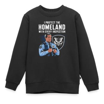 Emplois d’agent des douanes et de la protection des frontières dans les aéroports - Sweat Premium enfant bio - noir - Devant - AI Model Kid Female (0cm)