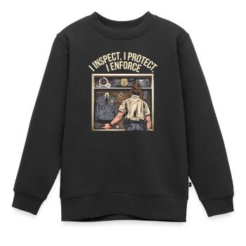 Emplois d’agent des douanes et de la protection des frontières dans les aéroports - Sweat Premium enfant bio - noir - Devant - AI Model Kid Female (0cm)
