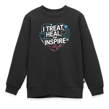 Profession d’assistant médical Médecine médicale - Sweat Premium enfant bio - noir - Devant - AI Model Kid Female (0cm)
