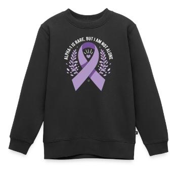 Trouble de la conscience du déficit en alpha-1 antitrypsine - Sweat Premium enfant bio - noir - Devant - AI Model Kid Female (0cm)