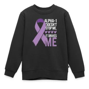 Trouble de la conscience du déficit en alpha-1 antitrypsine - Sweat Premium enfant bio - noir - Devant - AI Model Kid Female (0cm)