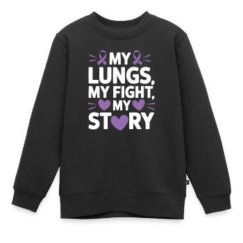 Trouble de la conscience du déficit en alpha-1 antitrypsine - Sweat Premium enfant bio - noir - Devant - AI Model Kid Female (0cm)