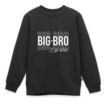 Big Bro Est 2024 - Sweat Premium enfant bio - noir - Devant - AI Model Kid Female (0cm)