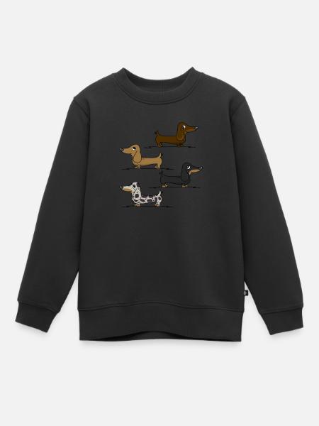 Dackeln - Kinder Premium Organic Sweatshirt - Schwarz