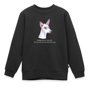 PiN - Tierschutz mit Verantwortung - Kinder Premium Organic Sweatshirt - Schwarz - Vorne - AI Model Kid Female (0cm)