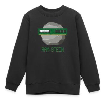 Ram-Stein - Kinder Premium Organic Sweatshirt - Schwarz - Vorne - AI Model Kid Female (0cm)