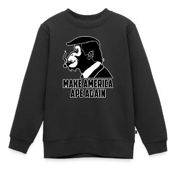 faire de l’Amérique un singe à nouveau Graphique - Sweat Premium enfant bio - noir - Devant - AI Model Kid Female (0cm)