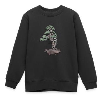 Bonsai - Kinder Premium Organic Sweatshirt - Schwarz - Vorne - AI Model Kid Female (0cm)