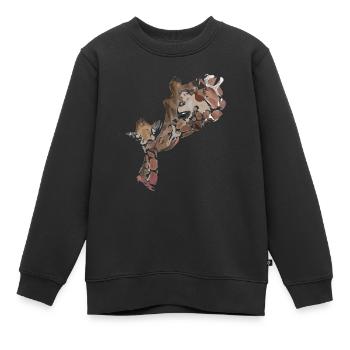 Girafes - Sweat Premium enfant bio - noir - Devant - AI Model Kid Female (0cm)