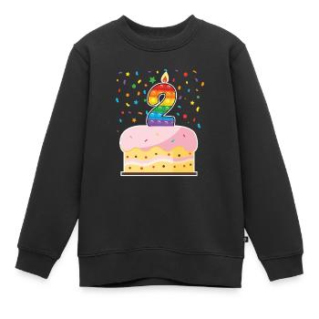 Pop It 2. Geburtstag Kuchen Mädchen Jungen Fidget - Kinder Premium Organic Sweatshirt - Schwarz - Vorne - AI Model Kid Female (0cm)