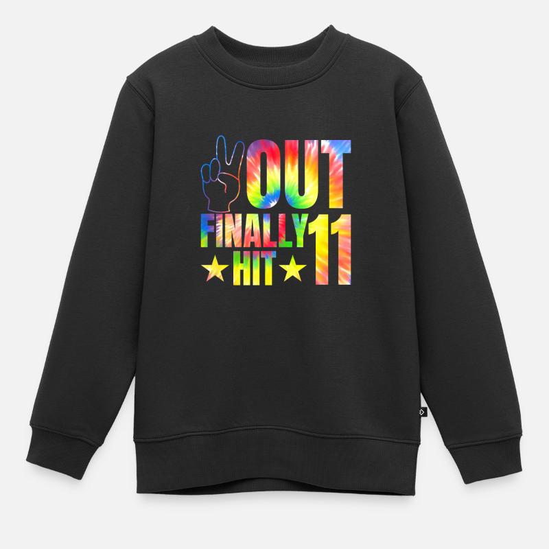 Endlich Hit 11-jährige Zelebrant 11. - Kinder Premium Organic Sweatshirt - Schwarz