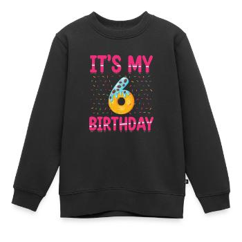Es Ist Mein 6. Geburtstag | Sprinkles Thema | - Kinder Premium Organic Sweatshirt - Schwarz - Vorne - AI Model Kid Female (0cm)