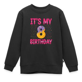 Es Ist Mein 8. Geburtstag | Sprinkles Thema | - Kinder Premium Organic Sweatshirt - Schwarz - Vorne - AI Model Kid Female (0cm)