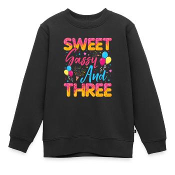 Süßer Frechdachs Und Drei Streusel Köstlicher - Kinder Premium Organic Sweatshirt - Schwarz - Vorne - AI Model Kid Female (0cm)