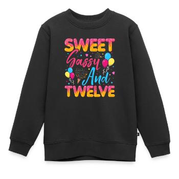 Süßer Frechdachs Und Zwölf Streusel Köstlicher - Kinder Premium Organic Sweatshirt - Schwarz - Vorne - AI Model Kid Female (0cm)