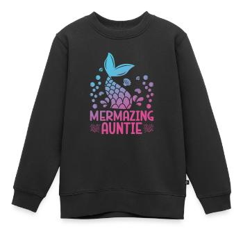 Mermazing Auntie Fantasy Mermaid Story - Sweat Premium enfant bio - noir - Devant - AI Model Kid Female (0cm)