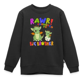 Rawr! Promu à Big Brother Cute - Sweat Premium enfant bio - noir - Devant - AI Model Kid Female (0cm)