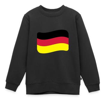 Deutschland Flagge Deutsche Nation Deutscher - Kinder Premium Organic Sweatshirt - Schwarz - Vorne - AI Model Kid Female (0cm)