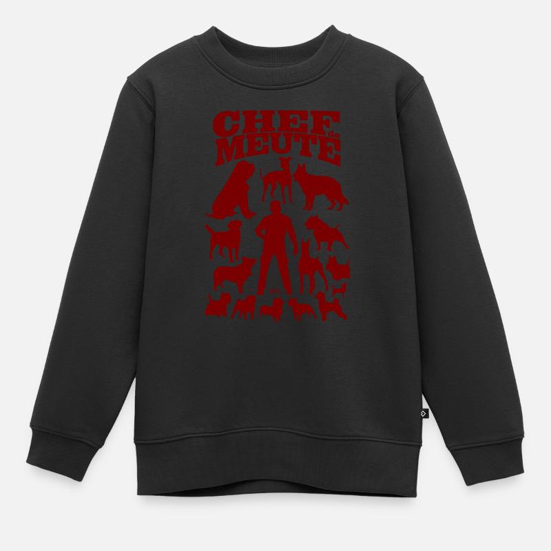 chef de meute - Sweat Premium enfant bio - noir