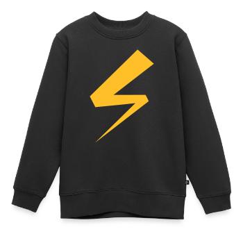 éclair - Sweat Premium enfant bio - noir - Devant - AI Model Kid Female (0cm)